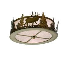 Meyda Blue 24467 - 16"W Elk at Dusk Flushmount