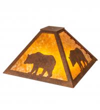 Meyda Blue 244685 - 24" Square Lone Bear Shade