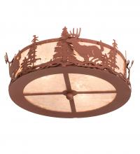 Meyda Blue 254762 - 16" Wide Deer at Dusk Fan Light Fixture