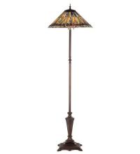 Meyda Blue 27561 - 64" High Tiffany Jeweled Peacock Floor Lamp