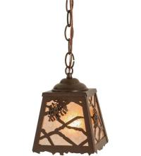 Meyda Blue 50940 - 6"Sq Spruce Pine Mini Pendant