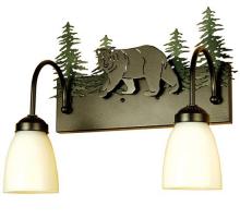 Meyda Blue 51063 - 16" Wide Lone Bear 2 Light Vanity Light