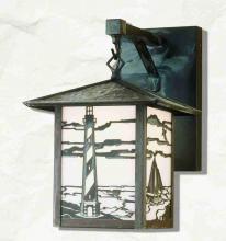 Meyda Blue 51886 - 13"W Seneca Lighthouse Straight Arm Wall Sconce