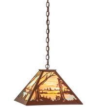 Meyda Blue 81412 - 17.5"Sq Quiet Pond Pendant