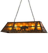 Meyda Blue 98035 - 48" Long Black Bear Oblong Pendant