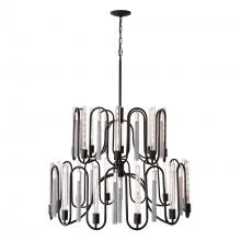 Varaluz 354P20MBCH - Darden 20-Lt 2-Tier Chandelier - Matte Black/Painted Chrome