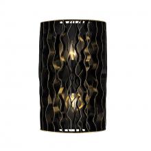 Varaluz 380W02MBFG - Estela 2-Lt Sconce - Matte Black/French Gold