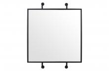 Varaluz 4DMI0103 - Tycho 32x26 Pipe Mounted Wall Mirror - Black