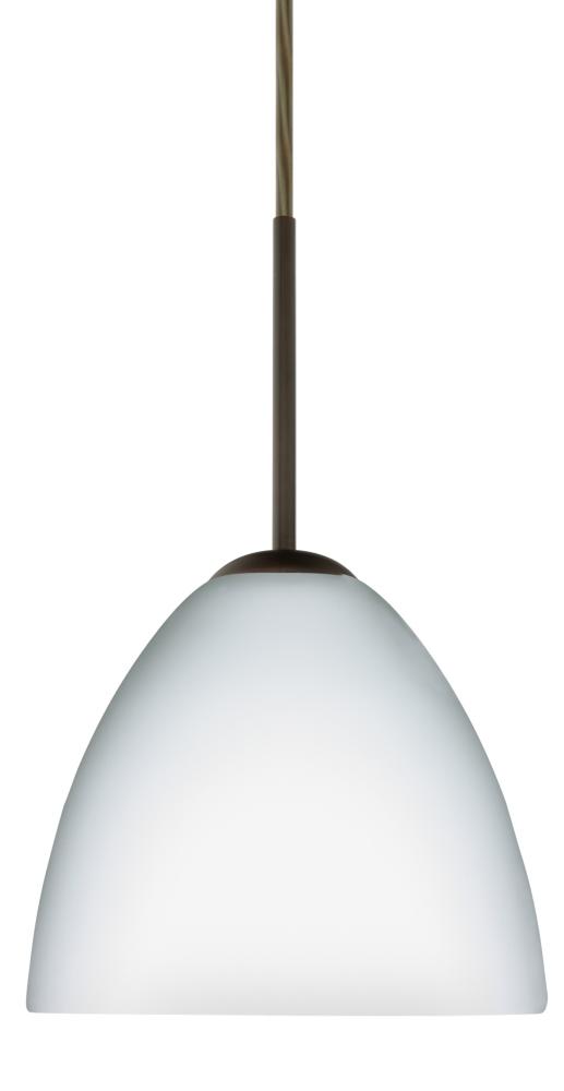 Besa Sasha LED Pendant 1Bt Opal Matte Bronze 1x9W LED