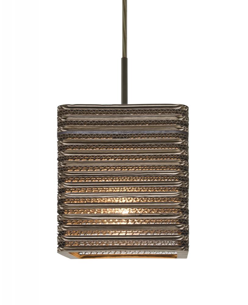 Besa, Kirk 6 Cord Pendant, Bronze Finish, 1x9W LED