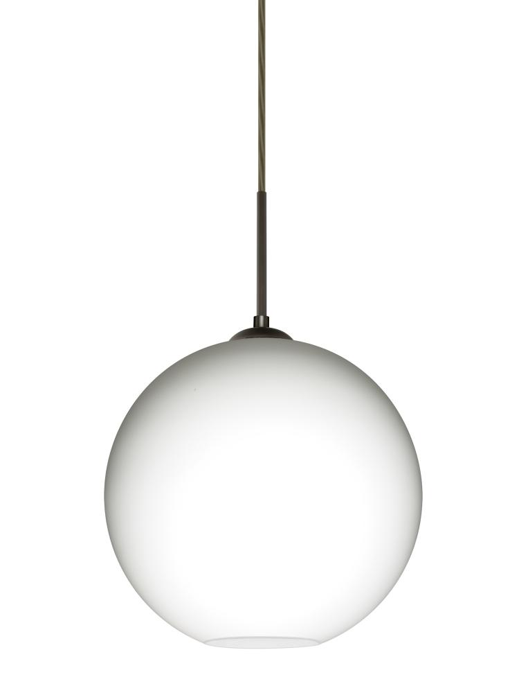 Besa Coco 10 Pendant, Opal Matte, Bronze Finish, 1x60W Medium Base