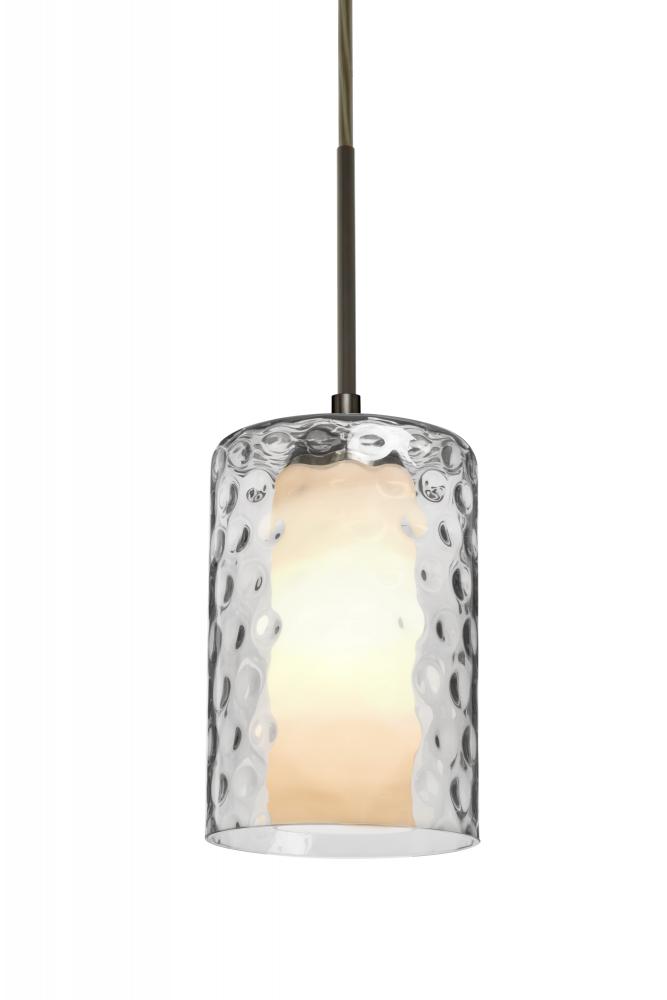 Besa, Esa Cord Pendant, Clear, Bronze Finish, 1x5W LED