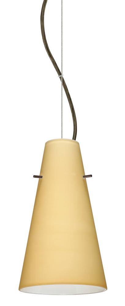 Besa Cierro Cable Pendant Vanilla Matte Bronze 1x100W Medium Base