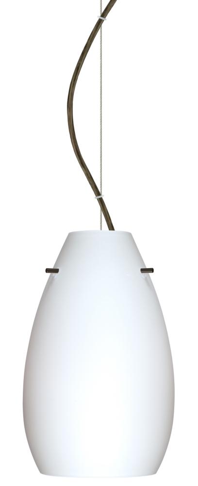 Besa Pera 9 LED Pendant Opal Matte Bronze 1x9W LED