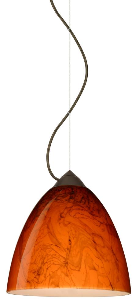 Besa Vila Cable Pendant Bronze Habanero 1x60W Medium Base