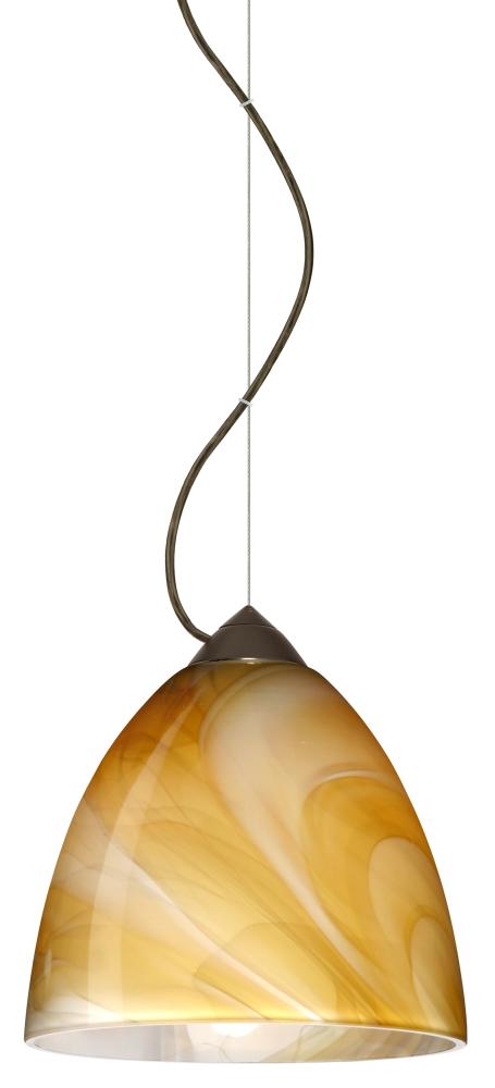 Besa Vila Cable Pendant Bronze Honey 1x9W LED