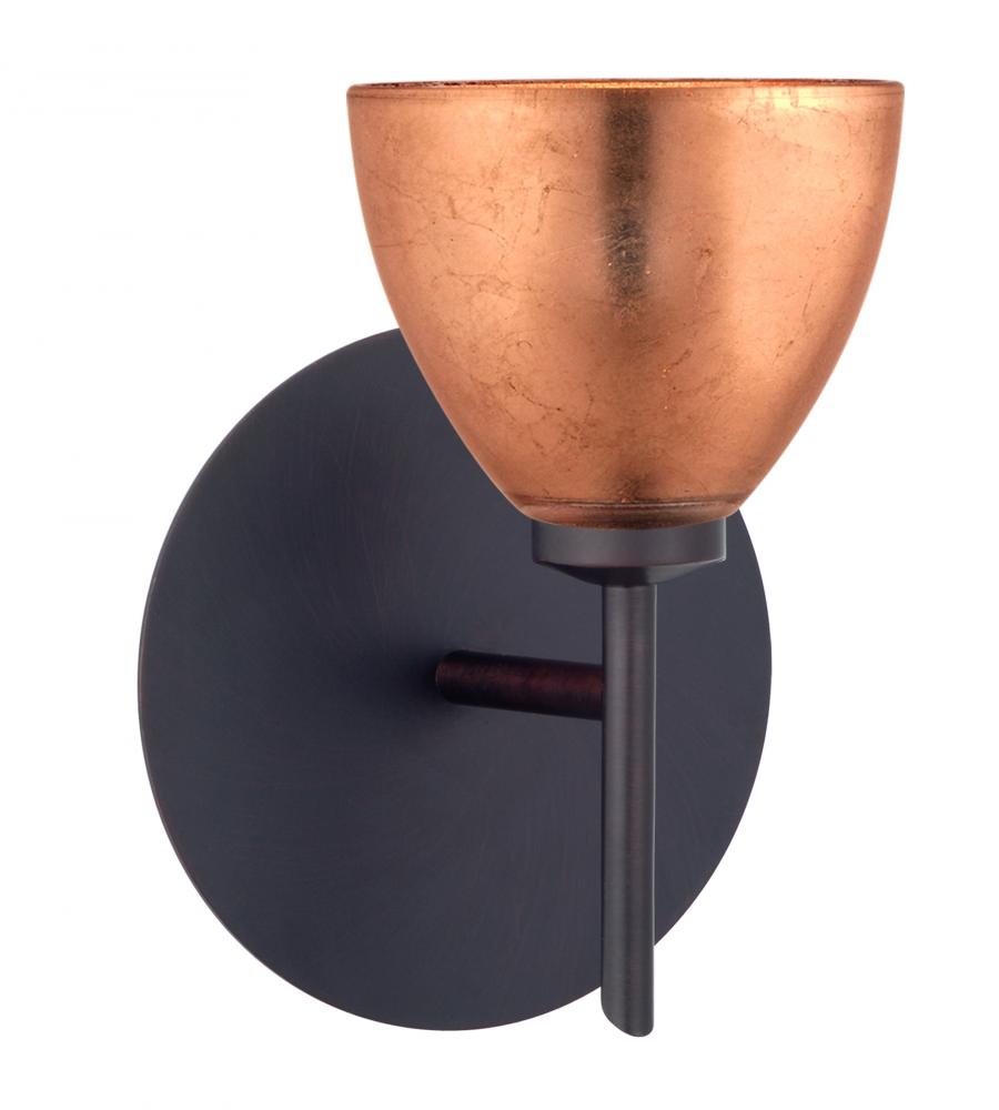 Besa Divi Wall 1SW Copper Foil Bronze 1x40W G9