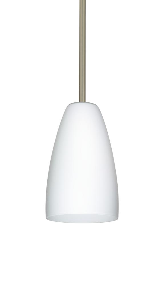 Besa Riva 9 LED Pendant 1Tt Opal Matte Satin Nickel 1x9W LED