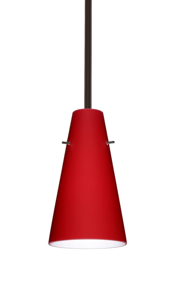 Besa Cierro LED Pendant Ruby Matte Bronze 1x9W LED