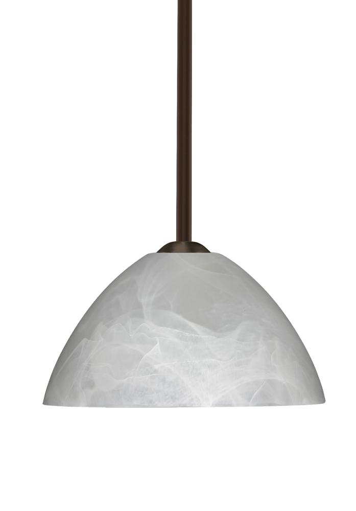 Besa Tessa LED Stem Pendant Marble Bronze 1x9W LED