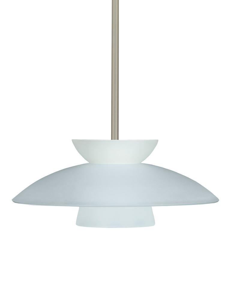 Besa Trilo 15 Pendant Frost Satin Nickel 1x9W LED