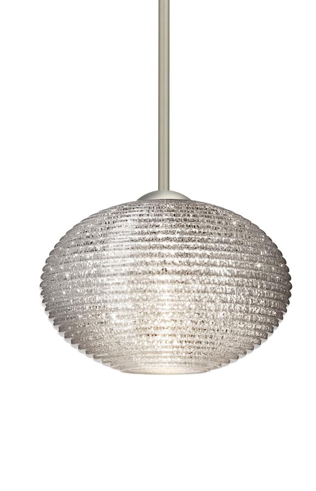 Besa Pendant Pape 10 Satin Nickel Glitter 1x9W LED