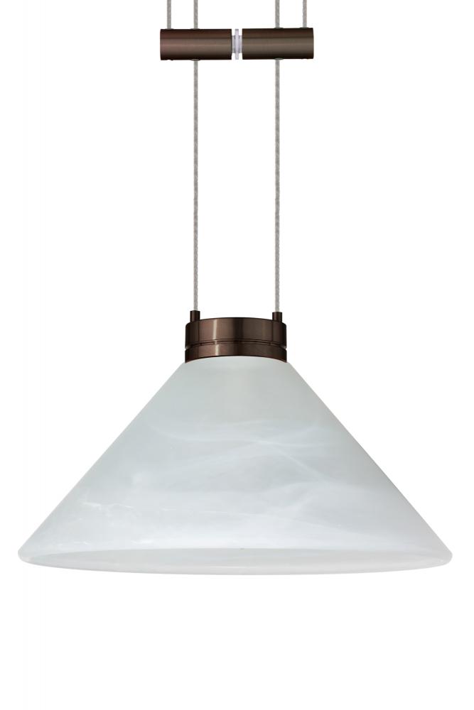 Besa Pendant Kona Bronze Marble 1x50W Halogen