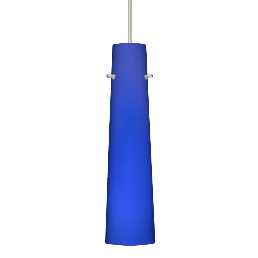 Besa Camino Pendant Satin Nickel Cobalt Blue Matte 1x50W Halogen, 277V