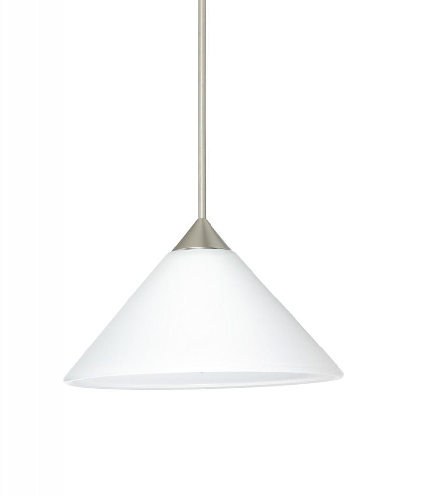 Besa Pendant Kona Satin Nickel White 1x50W Halogen