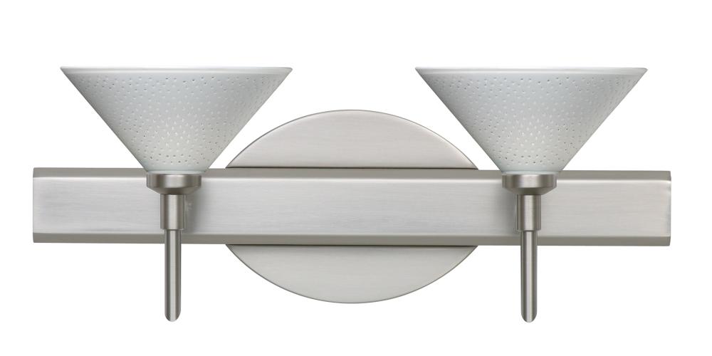 Besa Wall Kona Satin Nickel White Starpoint 2x5W LED