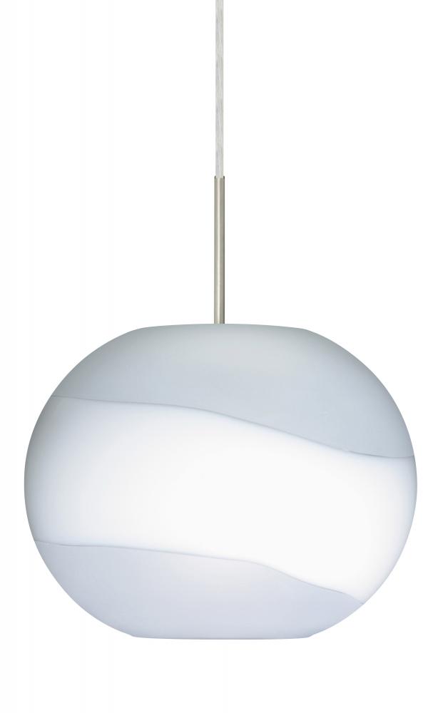 Besa Pendant For Multiport Canopy Luna Satin Nickel Opal Frost 1x100W Medium Base