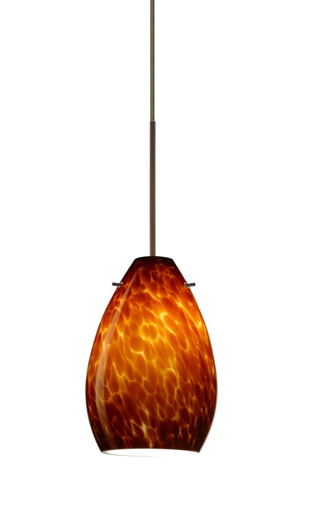 Besa Pendant Pera 6 Bronze Amber Cloud 1x50W Halogen