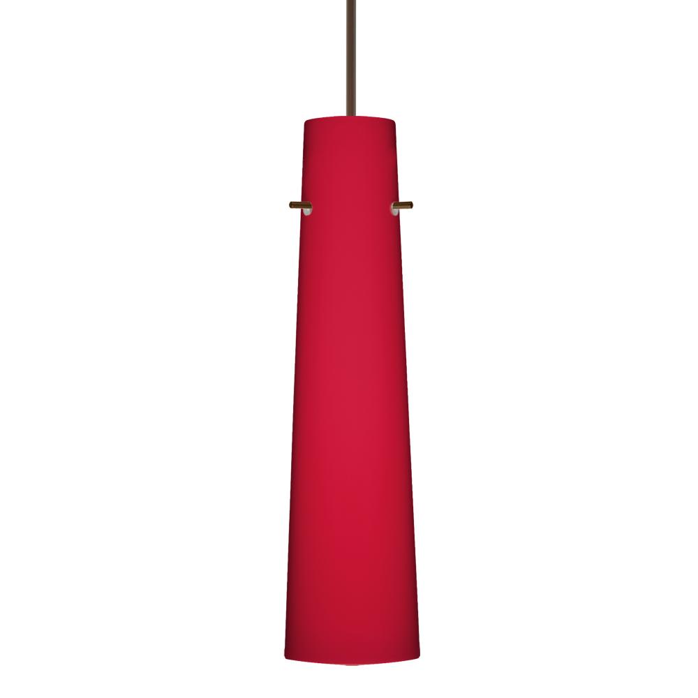 Besa Camino Pendant Bronze Ruby Matte 1x50W Halogen, 277V, 0-10V Dimming