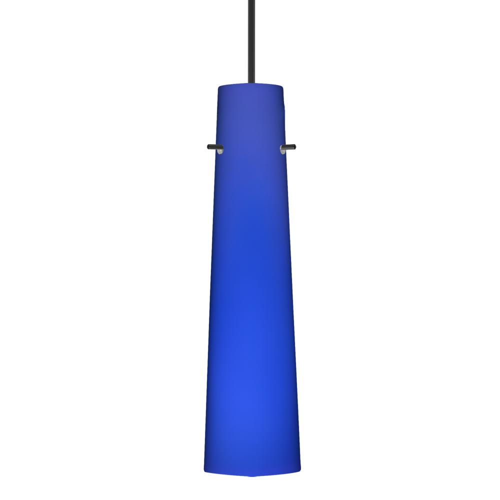 Besa Camino Pendant for Multiport Canopy Black Cobalt Blue Matte 1x50W Halogen