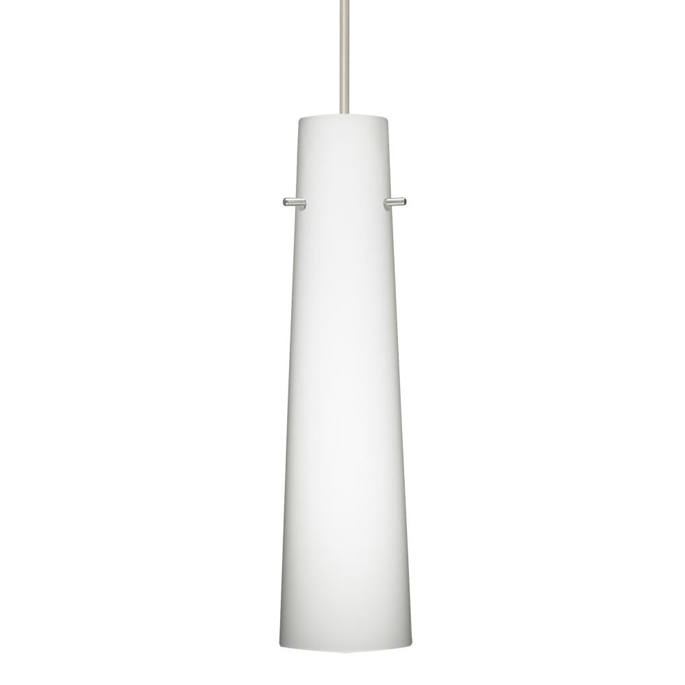 Besa Camino Pendant Satin Nickel Opal Matte 1x50W Halogen, 277V, 0-10V Dimming