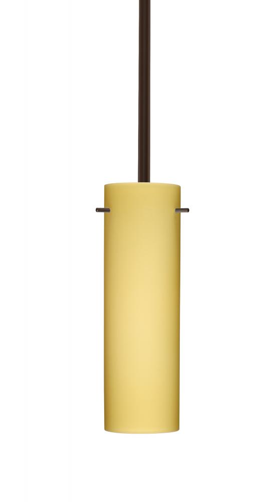 Besa Stem Copa Pendant Bronze Vanilla Matte 1x50W Candelabra