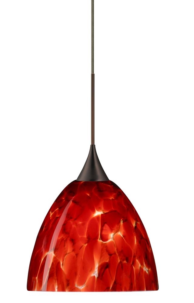 BESA PENDANT SASHA BRONZE GARNET 1X6W LED