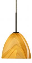 Besa Lighting 1BT-7572HN-LED-BR - Besa Sasha LED Pendant 1Bt Honey Bronze 1x9W LED