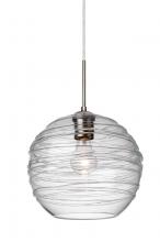 Besa Lighting 1JC-462761-SN - Besa Wave 10 Pendant Satin Nickel Clear 1x60W Medium Base