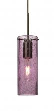 Besa Lighting 1JC-JUNI10PL-BR - Besa, Juni 10 Cord Pendant, Plum Bubble, Bronze, 1x60W Medium Base