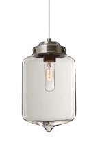 Besa Lighting 1JC-OLINCL-SN - Besa Olin Pendant Satin Nickel Clear 1x60W Medium Base T10