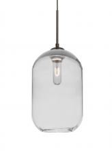 Besa Lighting 1JC-OMEGA12CL-BR - Besa, Omega 12 Cord Pendant,Clear, Bronze Finish, 1x60W Medium Base