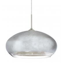 Besa Lighting 1JT-4345SF-SN - Besa Brio 14 Pendant Satin Nickel Silver Foil 1x75W Medium Base