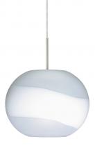 Besa Lighting 1JT-477699-LED-SN - Besa Luna LED Pendant Opal Frost Satin Nickel 1x9W LED