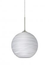 Besa Lighting 1JT-COCO860-SN - Besa Coco 8 Pendant, Cocoon, Satin Nickel Finish, 1x60W Medium Base