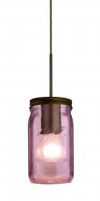 Besa Lighting 1JT-MILO4PL-BR - Besa Pendant Milo 4 Bronze Purple 1x40W Medium Base A15