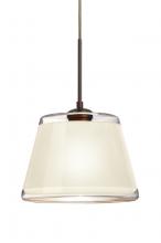 Besa Lighting 1JT-PIC9WH-LED-BR - Besa Pendant Pica 9 Bronze White Sand 1x9W LED