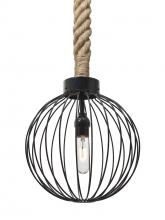 Besa Lighting 1JT-SULTANA-G-BK - Besa Sultana Globe Rope Pendant, Black, 1x40W T10