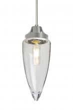 Besa Lighting 1JT-SULUCL-EDIL-SN - Besa, Sulu Cord Pendant, Clear Bubble, Satin Nickel Finish, 1x4W LED Filament