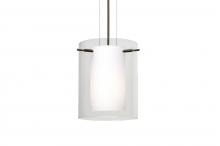 Besa Lighting 1KG-C00607-LED-BR - Besa Pahu 8 LED Pendant 1Kg Clear/Opal Bronze 1x11W LED